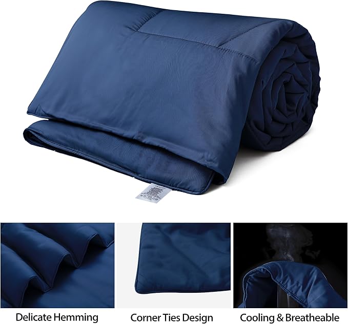 Bamboo Viscose All Season Comforter/Blanket - Ultra Soft & Breathable Comfort - Perfect Medium Weight for Snuggling Without Overheating - Enjoy Cozy Sleep All Night
