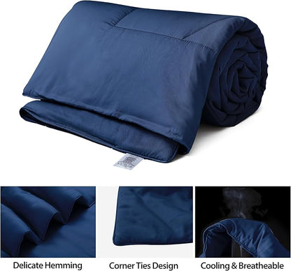 Bamboo Viscose All Season Comforter/Blanket - Ultra Soft & Breathable Comfort - Perfect Medium Weight for Snuggling Without Overheating - Enjoy Cozy Sleep All Night