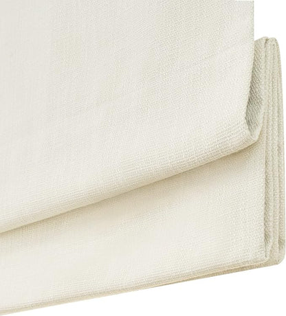 Eclipse Drew Noise Reducing Blackout Cordless Lined Window Roman Shade for Living Room, 31 in x 64 in, Ivory