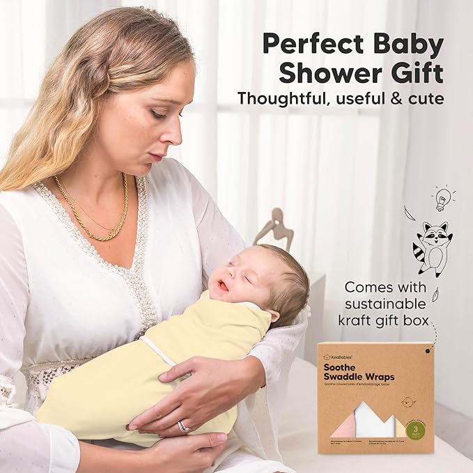 3-Pack Organic Baby Swaddle Sleep Sacks - Swaddles for Newborns, Infant 0-3 Months, Baby Girls, Boys, Soft & Snug Newborn Sleep Sack, Nursery Swaddling Blankets (Valiant, OS)