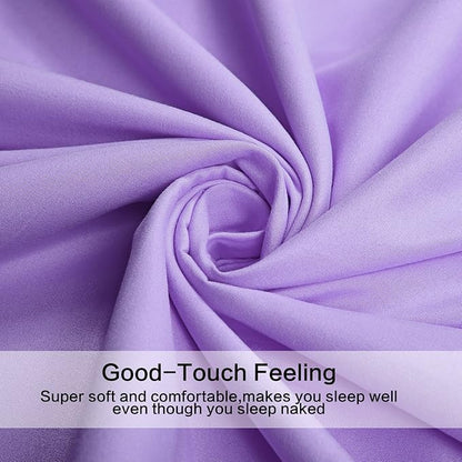 4 Piece Bed Sheet Set (Full,Lavender) 1 Flat Sheet,1 Fitted Sheet and 2 Pillow Cases,Brushed Microfiber Luxury Bedding with Deep Pockets