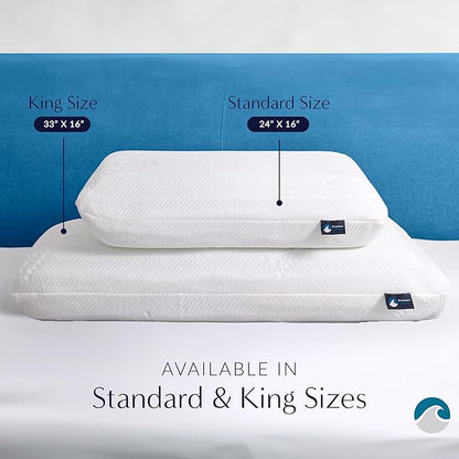 Bluewave Bedding Versalayer Adjustable Layer Pillow - 20 Heights from 0.75 to 6 Inches - Adjust Height and Firmness - 6 Thin Memory Foam Pillows - for Stomach, Back, and Side Sleepers (Standard)