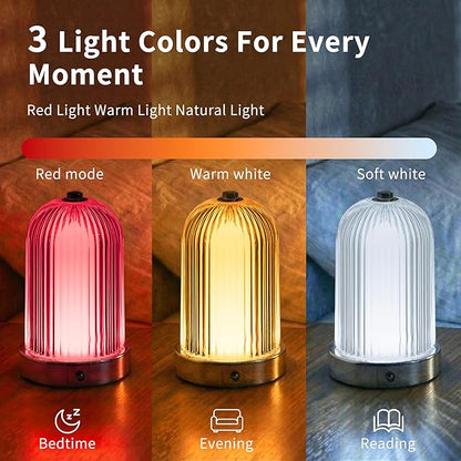 Red Light Therapy Sleep Lamp, Crystal Egg Design, 670nm Red Glow, 3 Color Modes, 9-Step Dimming, USB C Charging, Timer