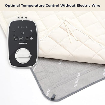 EQM 350, Single – EMF-Free Water Heated Mattress Pad – Temperature Control – Non-Electric Bed Warmer – Eco-Friendly – Helps Soothe & Relieve Stress, Muscle Soreness, & Tension