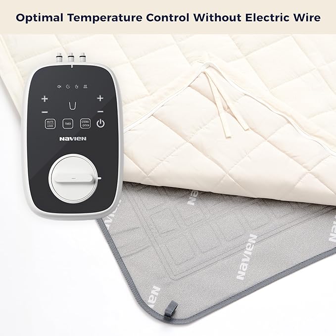 EQM 350, King – EMF-Free Water Heated Mattress Pad – Dual Temperature Control – Non-Electric Bed Warmer – Eco-Friendly – Helps Soothe & Relieve Stress, Muscle Soreness, & Tension
