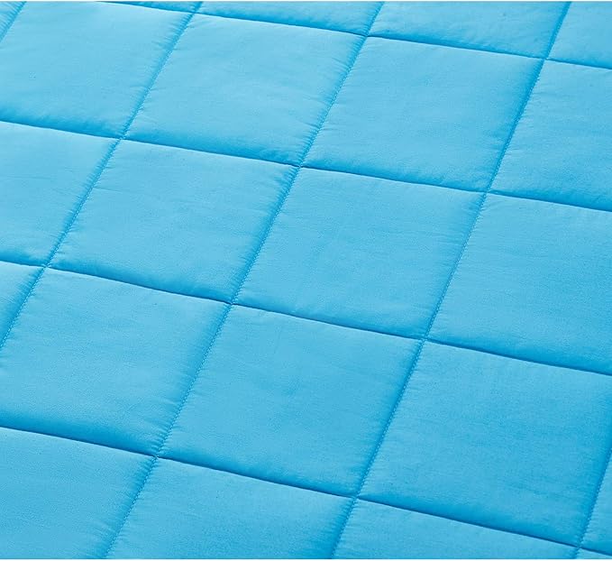 TONGDADA Kids Weighted Blanket | 40''x60'',5lbs | for Child Between 40-62 lbs | Premium Cotton Material with Glass Beads | Teal