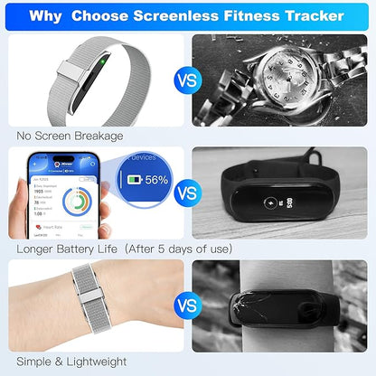 Fitness Tracker with Blood Pressure & Blood Oxygen Monitor, 24/7 Heart Rate Sleep Tracking, IP68 Waterproof Smart Watch, Step Calorie Counter, Activity Tracker for Men Women - No Subscription
