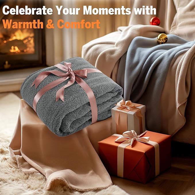 Serta Heated Blanket, Electric Full Size Blanket, Soft, Warm, Fuzzy Heating Blanket Full for Office, Couch, 1-12 hr Auto Shut Off Timer, 10 Lv Heat Setting, ETL Certified, Full 77" x 84" Grey