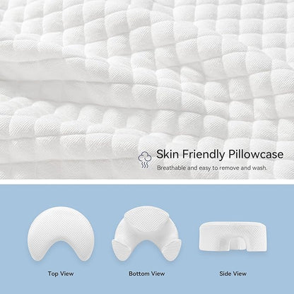 Side Sleeping Pillow with Arm Holes - Ergonomic Memory Foam Pillow for Cervical, Neck, Shoulder & Rotator Cuff Pain Relief - Ideal for Side Sleepers