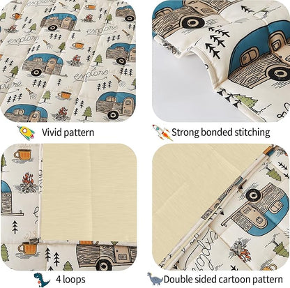 HOSUKKO Weighted Blanket - 5 lbs Cooling Ivory Forest Heavy Blanket - Small Size Breathable Blanket for Hot Sleepers(36 * 48 inches, 5 lbs)