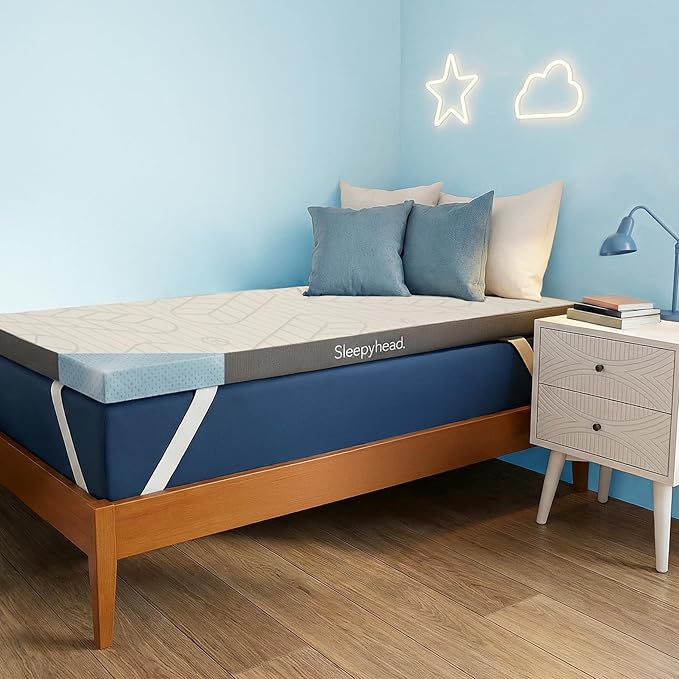 Sleepyhead Twin 3 Inch Premium Gel Mattress Topper – Gel Memory Foam Mattress Topper for College Dorm Beds – Cooling, Pressure Relief, Washable Cover, CertiPUR-US Certified (Twin 3")