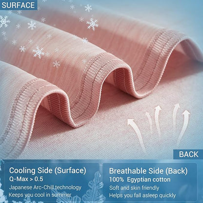 Marchpower Arc-Chill Cooling Blanket for Hot Sleepers Twin Size, Double-Sided Design Japanese Cooling Fiber Absorbs Body Heat, Lightweight Soft Cold Blanket for Sleeping Summer Bed