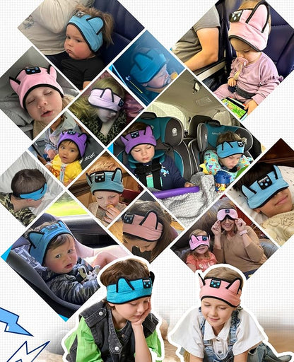 KIDSBAND Kids Headband Headphones, Baby Headphones, Wireless and Wired Playback 3.5 MM Jack for School, Foldable Adjustable Children Headset for Girls Boys,Kindle Tablet Cellphones Airplane Travel