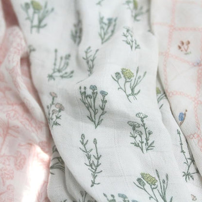 aden + anais Silky Soft Swaddle Blanket, Boutique Muslin Blankets for Girls & Boys, Baby Receiving Swaddles, Ideal Newborn & Infant Swaddling Set, Perfect Shower Gifts, 3 Pack, French Floral