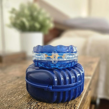 SilentZPro (BlueTech)– USA Designed & FDA-Cleared Anti Snoring Mouthguard – Fully Adjustable Anti Snore Mouthpiece with Patented Design for a Silent Night`s Sleep, Medium