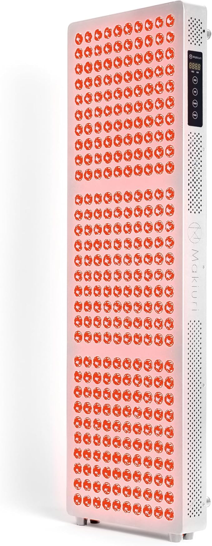 Makiuri Red Light Therapy Lamp | LED Light Therapy Panel for Face & Body | Infrared & Red Light in 5 Wavelengths | Supports Relaxation, Skin Appearance & Overall Wellness | Neptune (White 300 LED)