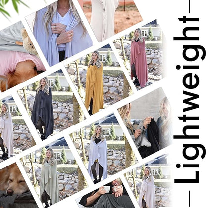 K E L O R Luxury Cooling Travel Blanket - Stretchy, Lightweight Soft & Breathable Shawl Wraps for Women