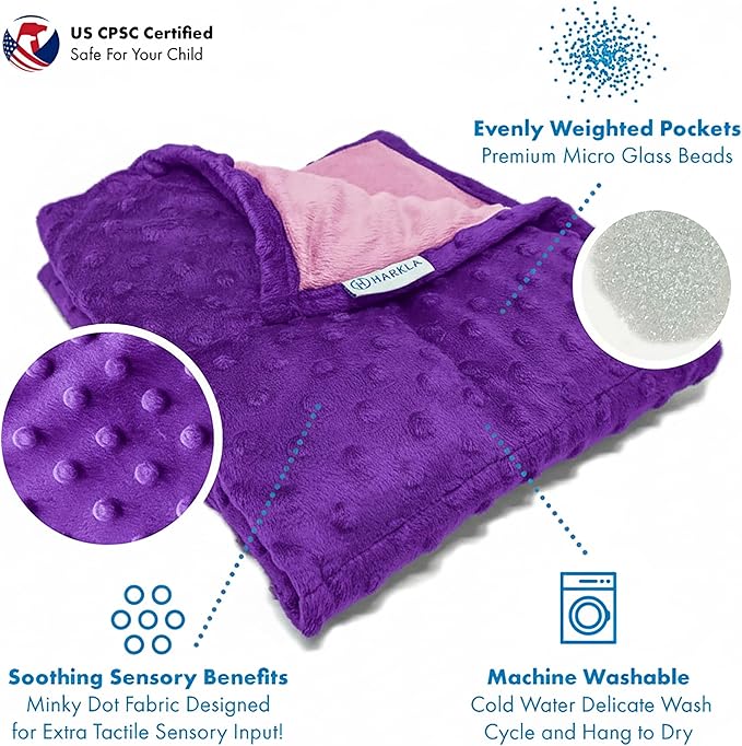 Harkla Weighted Lap Pad for Kids (Lavender)