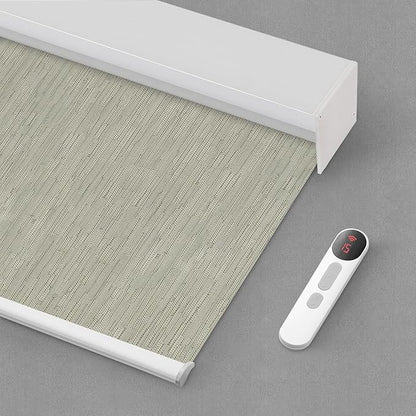 Bringnox Motorized Blinds with Remote,100% Blackout Smart Roller Blinds Compatible with Apple Homekit Google Home and Alexa Via HUB,and Customized (Safari Midnight-05)