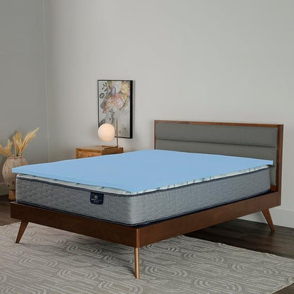 Serta Comfort Cool Memory Foam Mattress Topper, 1.5 Inch, Twin XL