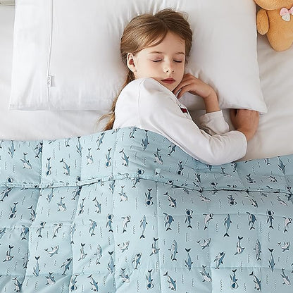 L'AGRATY Weighted Blanket - 36"x48" 5lbs Microfiber Material with Glass Beads Small Blanket for All-Season Summer Fall Winter Soft Thick