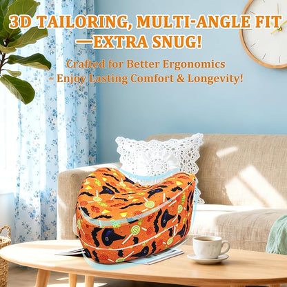 Knee Pillowcase for Contour Legacy Knee Pillow, Invisible Zippered & Anti-Pilling, Warm Fall Christmas Home Decor, for Women Girls (Warm Orange)