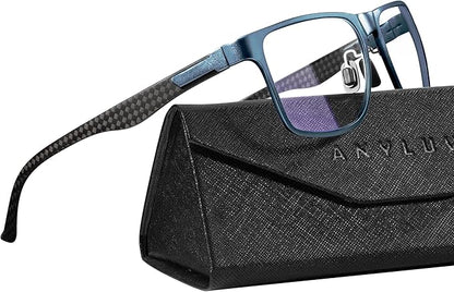 ANYLUV Blue Light Blocking Glasses Men Computer Gaming Glasses Lightweight Al-Mg Metal Anti Eyestrain Eye Protection