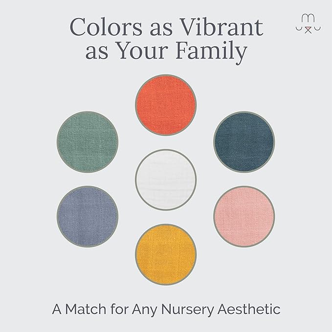 Natemia Muslin Baby Blanket - Ultra Soft, Breathable Baby Blankets for Girls and Boys - Newborn Essentials- Multi-Purpose Stroller Cover, Play Mat, XL Swaddle - Cotton Rayon Blend- 47" x 47"