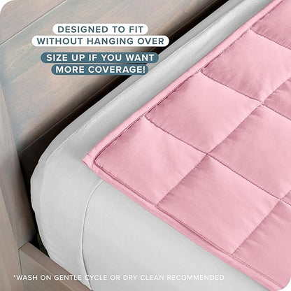 Bare Home Weighted Blanket for Adults 30lb (87" x 80") - All-Natural 100% Cotton - Premium Heavy Blanket Nontoxic Glass Beads (Light Pink, 87"x80")