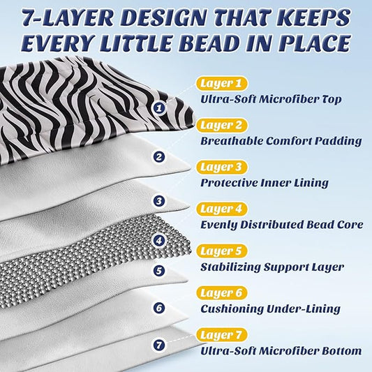 anfie Weighted Blanket Kids(36"x48" 3lbs) Weighted Blanket Cooling Blanket for Sleeping,Throw Size Breathable Blanket with Premium Glass Bead(White Zebra)