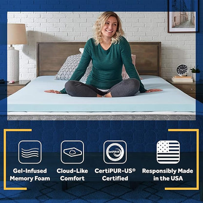 Sealy TrueForm 2" Memory Foam Mattress Topper, Queen