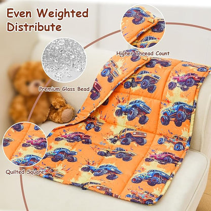 yescool Weighted Lap Blanket 2 Pounds Cooling Weighted Lap Pad, Truck Car Small Weighted Blanket, Weighted Throw Blanket for Travel Indoor Outdoor, 20"x30"