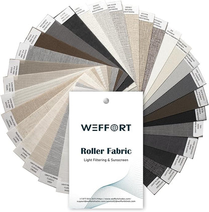 Motorized Roller Shade, Work with Homekit Thread-Enabled,Fabric Sample of 50%/70% Blackout Smart Blind,Multi-Color Samples