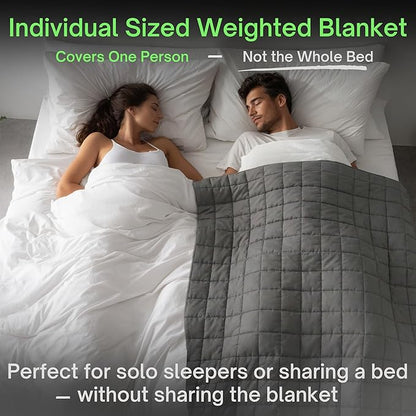 HomeSmart Weighted Blanket 15lbs, Individual Size, 60"x80", Sized for Use As Personal Weighted Blanket, Soft Breathable Fabric,
