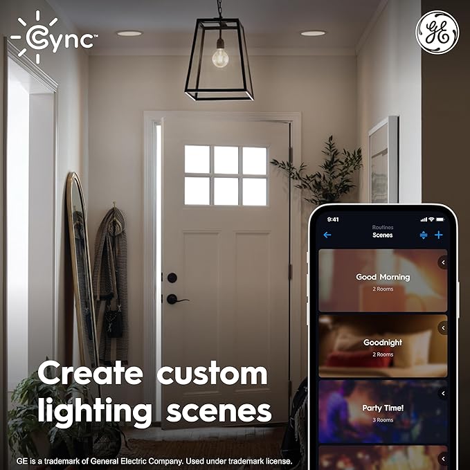 GE Cync Reveal® Smart LED Recessed Downlight, Color Changing WiFi Light, Matter Compatible, Works with Alexa and Google Home, 6in (3-Pack)