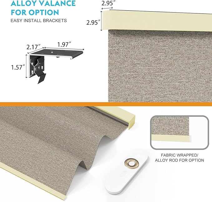 Motorized Blinds with Remote, 100% Blackout Smart Blind Roller Shades Compatible with Alexa Homekit, Automatic Electric Shades for Windows Customized Size（Elegant-Khaki）