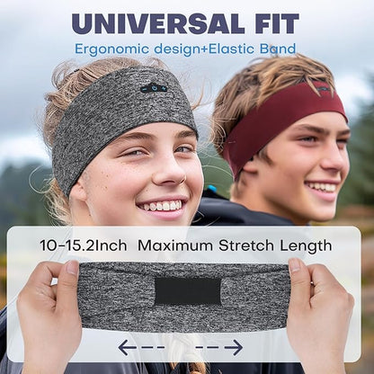 Sleep Headphones Bluetooth Headband for Side Sleeper, 17 Hours Playtime, Wireless Headband Headphones with HD Stereo Speakers for Workout,Running,Yoga, Ideal Gifts for Men, Women, Teens, Navy Blue