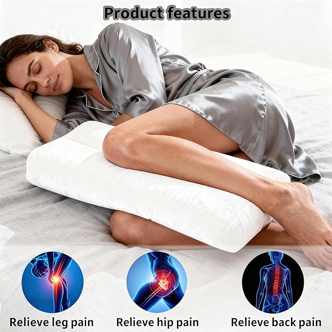 goprety Knee Pillow for Side Sleepers – Relieve Hip, Back & Sciatica Pain, Support Spine Alignment for Better Sleep