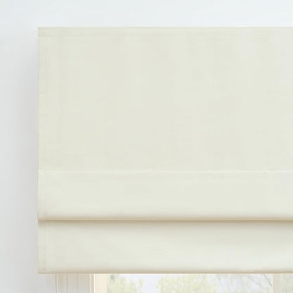 ECLIPSE Kylie Total Privacy Blackout Cordless Lined Window Roman Shade for Living Room, 36 in x 64 in, Ivory