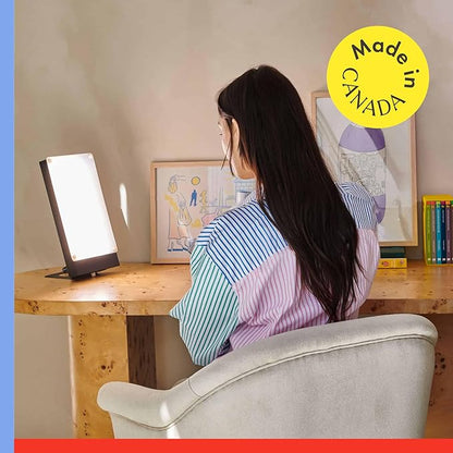 Northern Light Technologies Travelite Light Therapy Lamp | 10,000 LUX Sunlight Simulation | Boost Mood, Improve Sleep, Enhance Energy & Focus | UV-Free Bright Light for Wellness & Winter Blues, Black
