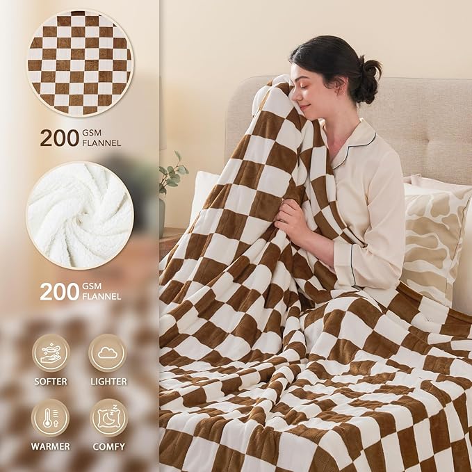 Homemate Electric Blanket Heated Queen Size - 84“x90“ Ultra Soft Cozy Flannel Heating Blanket with 10 Fast Heat Levels 8 Hours Auto Off Over-Heated Protection ETL Certification Keep Warm in Home