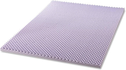 Best Price Mattress 2 Inch Egg Crate Memory Foam Mattress Topper with Soothing Lavender Infusion, CertiPUR-US Certified, Dorm Essentials, Twin XL