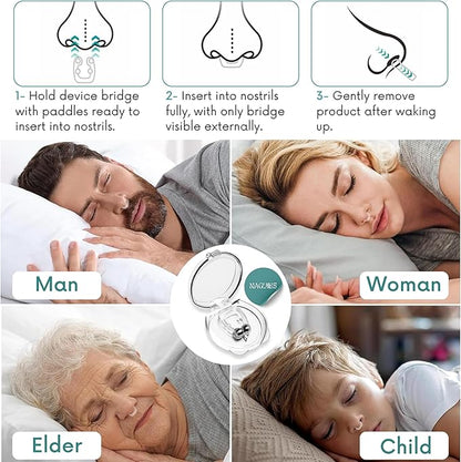 Valentines Day Gift Premium 8 Pack Anti Snoring Devices Snore Stopper Magnet Silicone Nose Clips Efective Snoring Solution Support Breathing Enhance Sleep Experience for Quieter Sleep aid