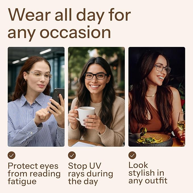 Gaoye 5.5 Professional Reading Glasses for All Day - Computer Readers with Blue Light Protection - Value Pack