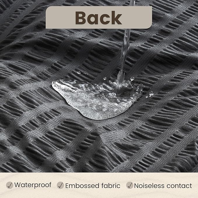 QUIETSEA Reversible King Mattress Pad Memory Foam Mattress Topper, Bamboo Viscose Egg Crate Mattress Topper King, Noiseless Waterproof Mattress Cover with Deep Pocket up to 21" (78" x 80", Grey)