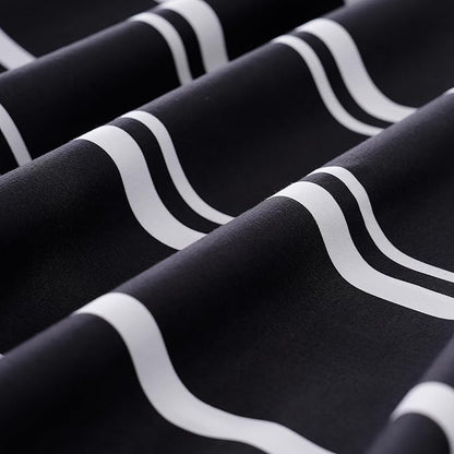 Best Season Stripe Bed Sheets Set,3 Piece Super Soft Microfiber Bedding-Deep Pocket,Ultra Soft,Fade & Wrinkle Resistant(Twin Size,Black&White)