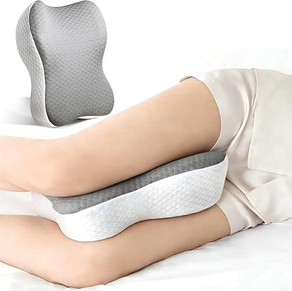 Knee Pillow for Side Sleepers, Memory Foam, Bolster Between Legs, Hip,Side Leg Support, Comfortable Positioning Elevation Pillow for Adults, Wider Contact Ergonomic Design