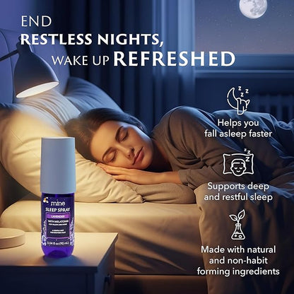 Lavender Sleep Spray with Melatonin - Relaxing Gifts for Teen Girls and Women – Natural Pillow Mist for Sleep, Calming Bed Spray for Adults