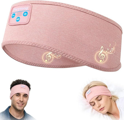 Perytong Sleep Headphones - Headband Headphones - Bluetooth Headband for Side Sleeper, Elastic Music Headphone Band Cozy ASMR Wireless Eye Mask Tech Gadgets Gifts for Women Men