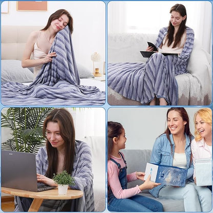 Marchpower Cooling Blanket for Hot Sleepers King Size, Double Sided Arc-Chill Cooling Fabric Q-Max>0.5, Cooling Blanekt for Hot Flashes and Night Sweats, Cool Blanekt Cold Blanket for Summer Blue